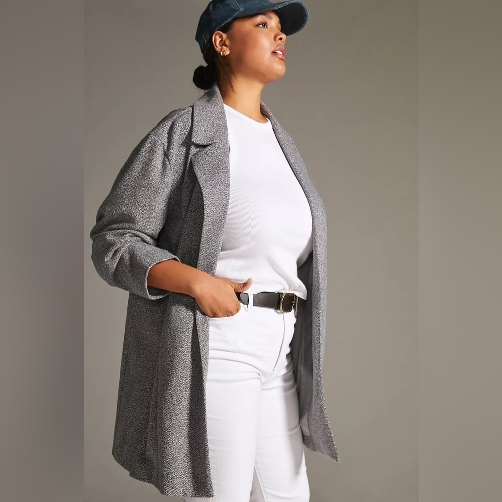 Avec Les Filles Longline Knit Blazer